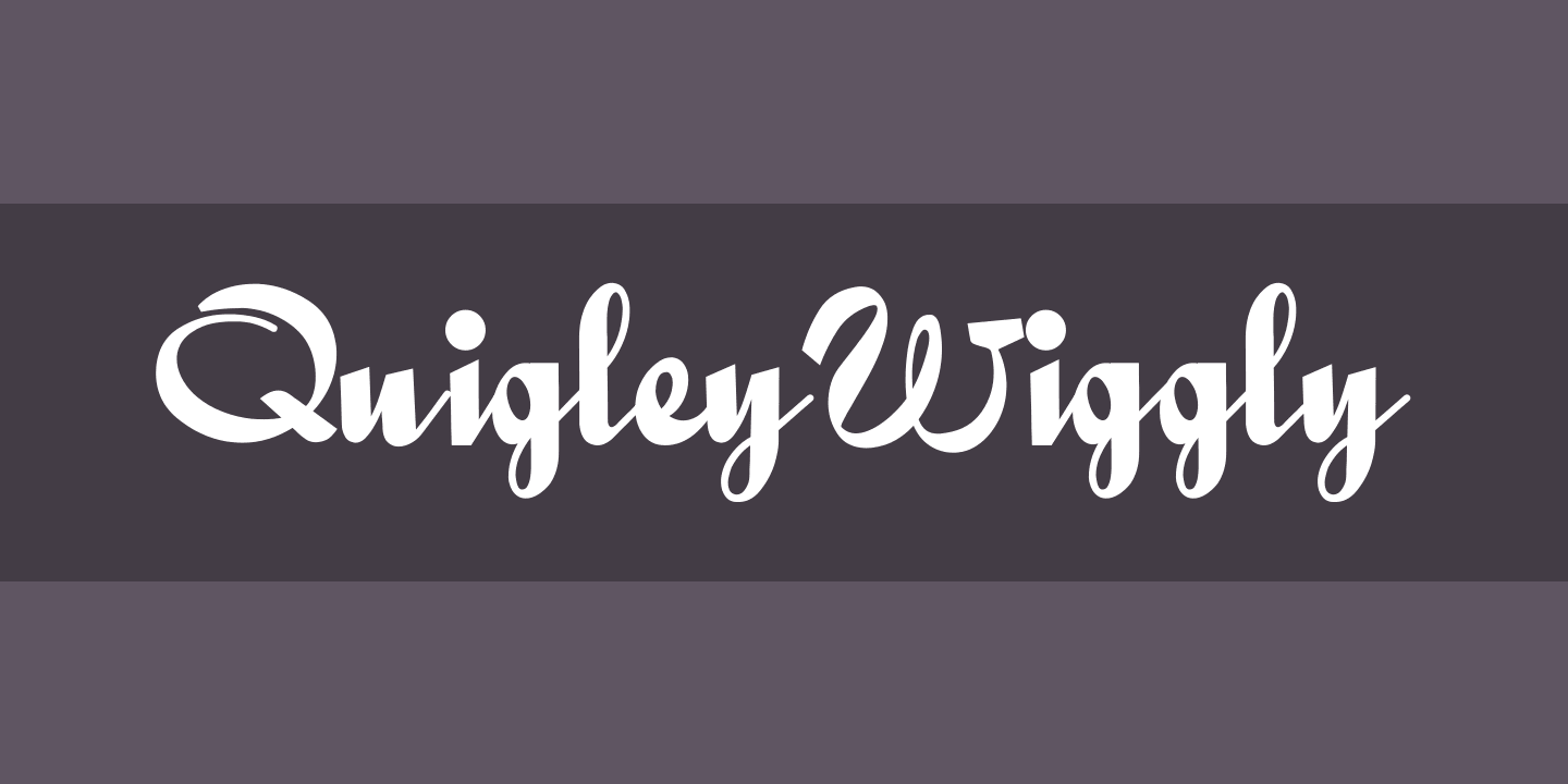 Пример шрифта QuigleyWiggly #1
